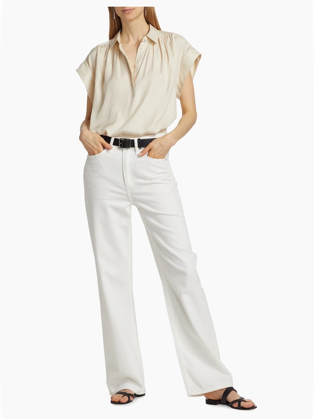 Rag & Bone Logan Featherweight White Jean